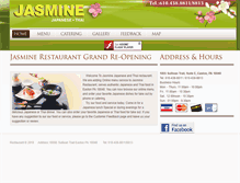 Tablet Screenshot of jasminesushiandthai.com